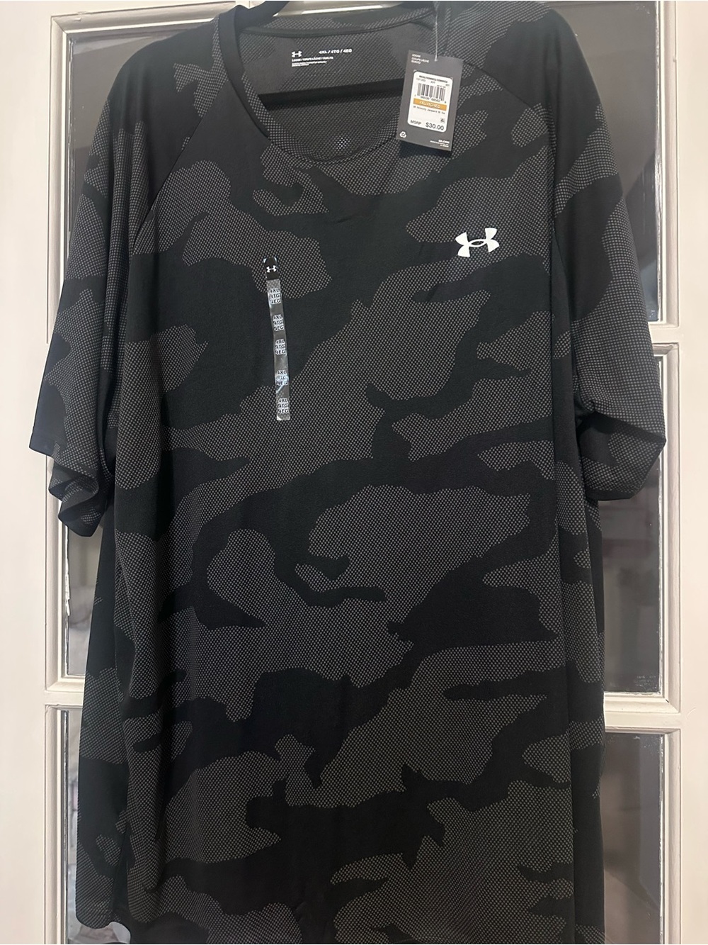 Under Armour Black & Dark Gray Camo Short Sleeve Performance Tee